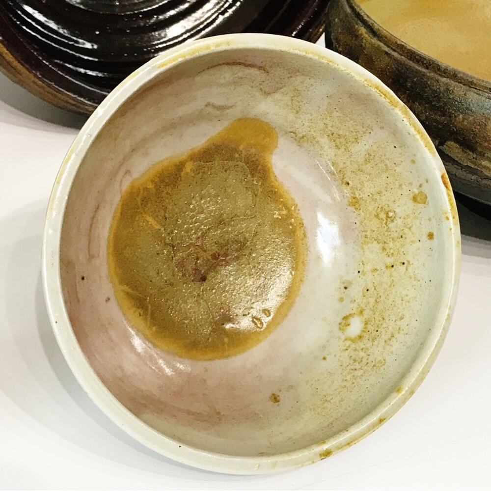 Vintage Signed Studio Art Pottery Tea Noodle Bowl Pastel Drip Glaze Footed Dish - Picture 6 of 15